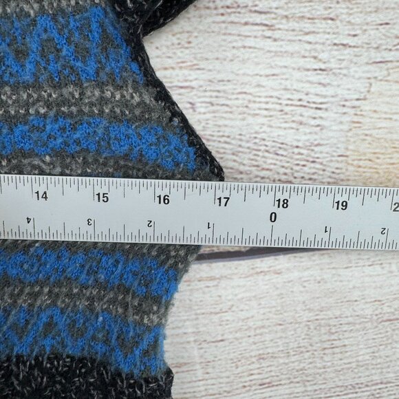 Free People Wool Blend Sweater Shirt Women's Size Medium Blue/Black - Picture 10 of 12